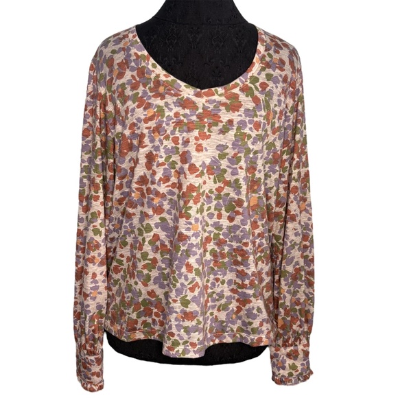 Democracy Long Sleeve Floral Blouse - Picture 1 of 11